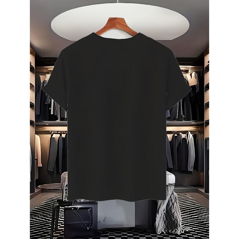 European size T-Shirt for Men, Casual Tops Suitable for Outings, Fashionable Comfortable Casual Wear Crew Neck T-shirt