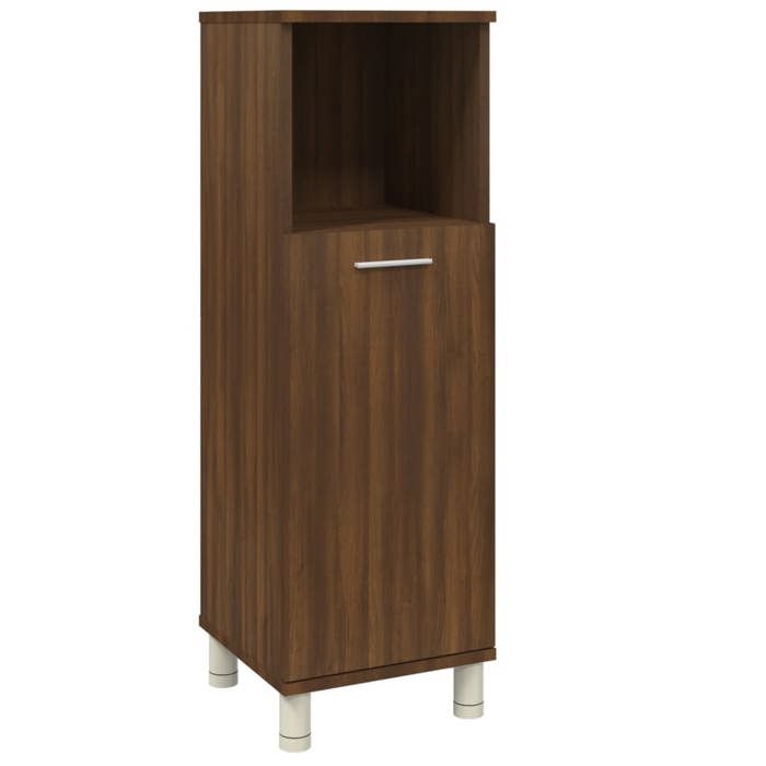 VidaXL Bathroom Cabinet Brown Oak 30x30x95 Cm Engineered Wood 815608