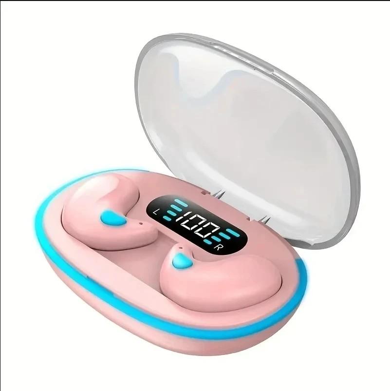 Auricolari Wireless Mini Cuffie per Dormire per Lavoro TWS Bluetooth Auricolare Stereo Cuffie Nascoste con Microfono Chiamata HD Sport