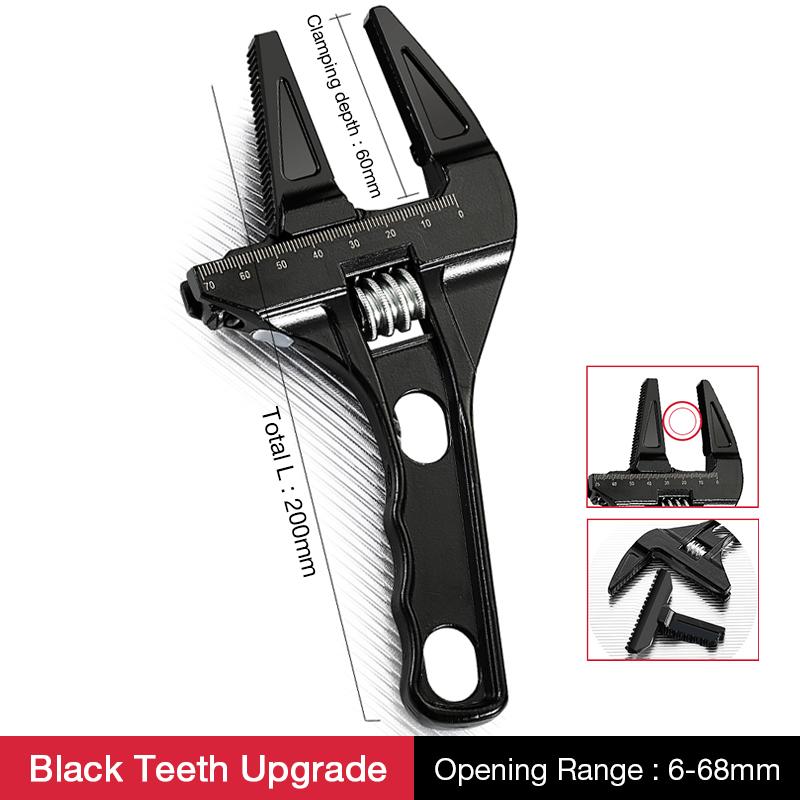 Universal Adjustable Wrench Large Opening Short Handle Multifunctional Bathroom Wrench Plumbing Pipeline Bathroom Tools