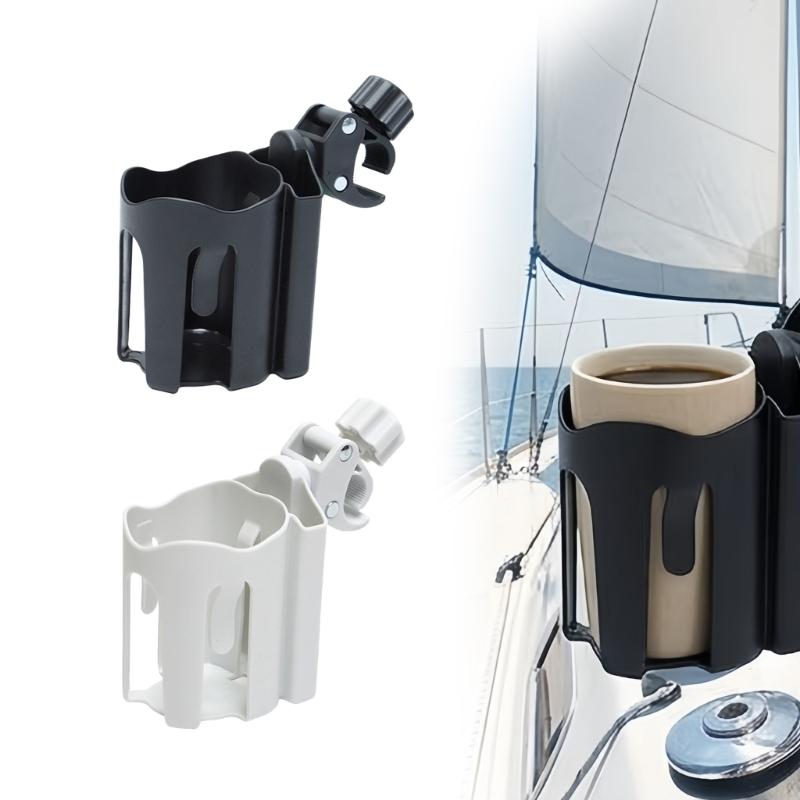 Marine Cup Rack with Phone Slot, Tube Grip Mount for Drink and Phone Use, Daily No-Drill Mounting for Round Tubing