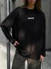 Women's Long-Sleeve T-Shirt: 100% Pure Cotton, Trendy American & European Design, Versatile Niche Print