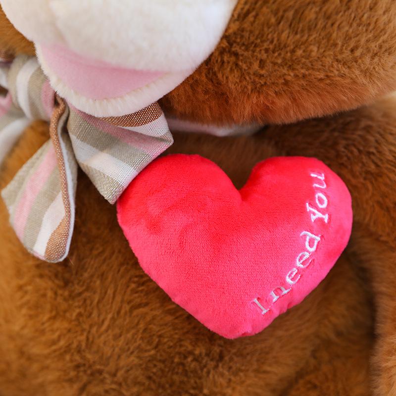 New Press Doll Heart Bear Plush Toy Couple Bear Creative Doll To Give Girlfriend Gift Romantic Hug Bear