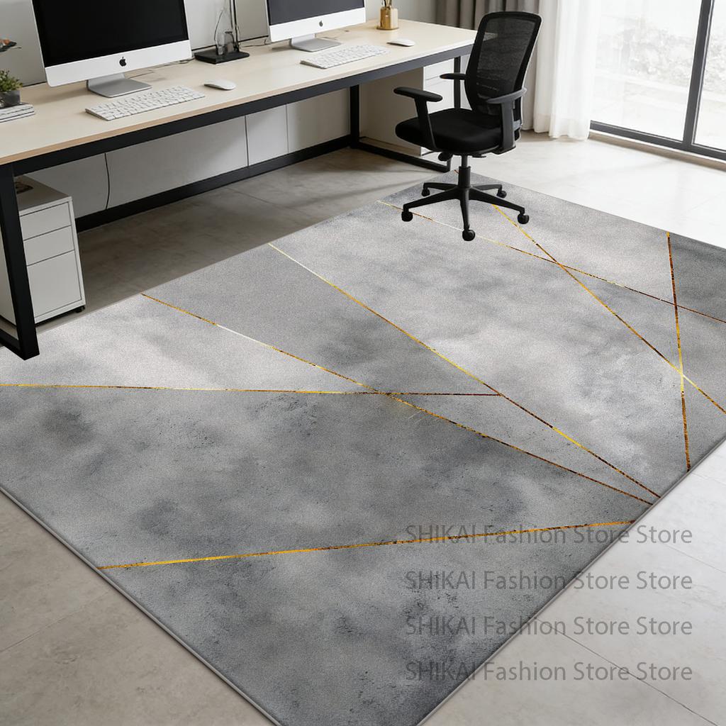 Modern Minimalist Style Washable Office Chair Mats Decoration Bedroom Bedside Antiskid Rug Large Area Foldable Lint-free Carpets