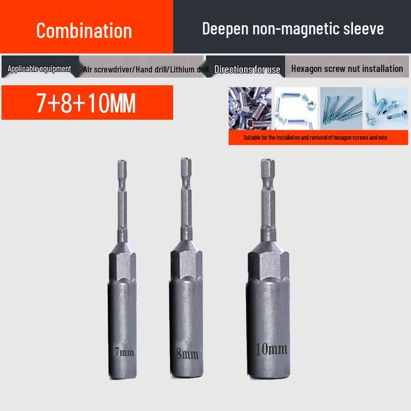 Jeu d'adaptateurs d'extension pour perceuse électrique à douille hexagonale