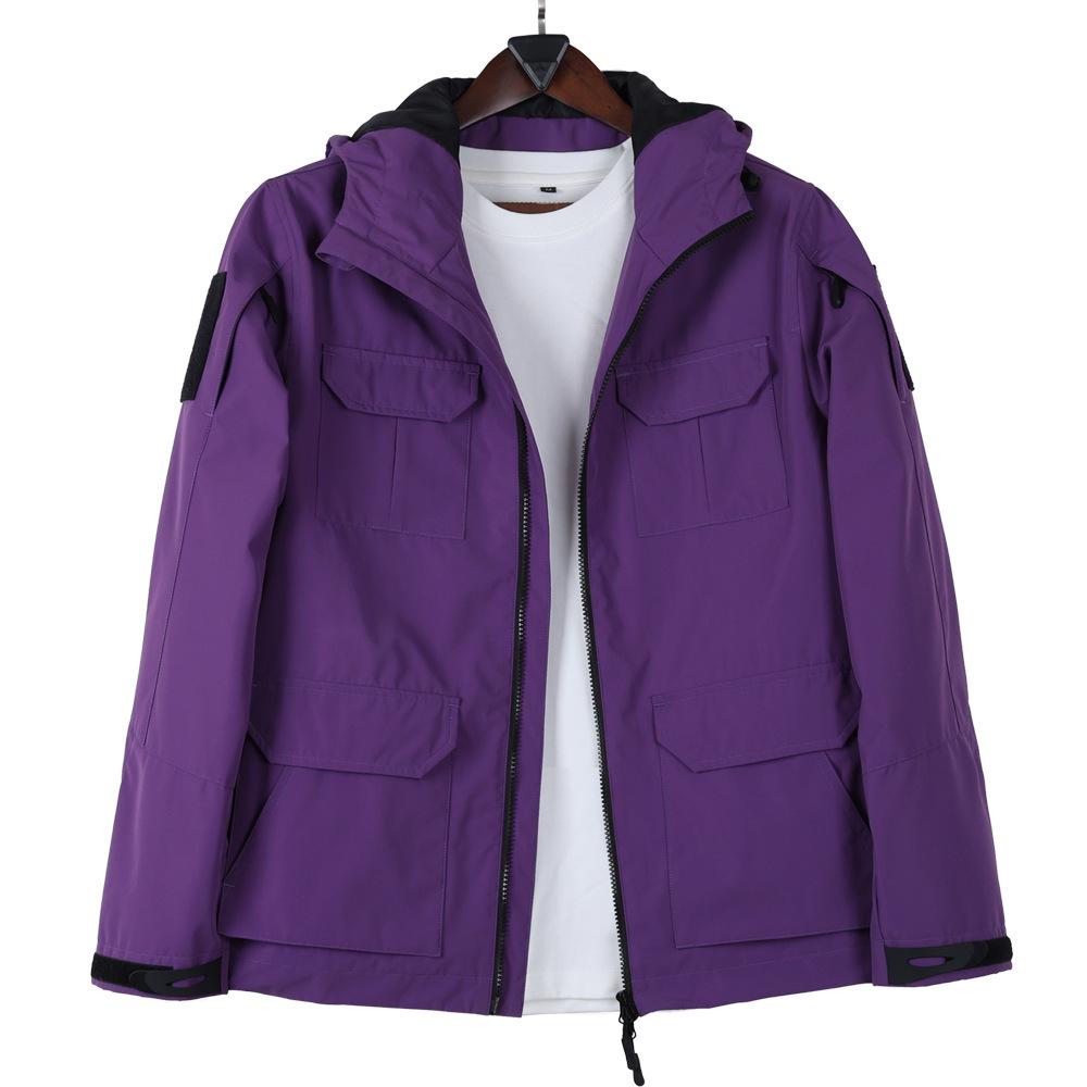 Men's New Casual Hooded Outdoor Windbreaker Multi-pocket Jacket Couple Jackets for Men and Women