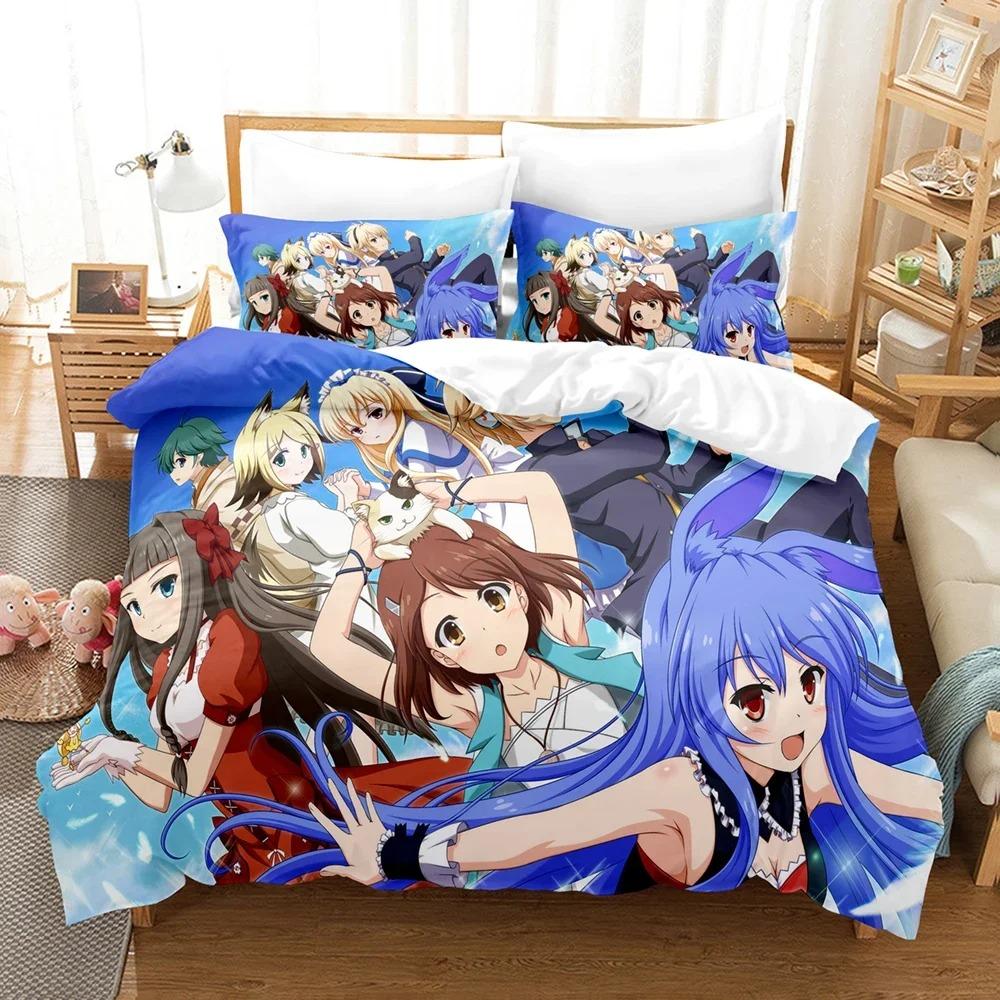 Comfortable Anime Print Duvet Cover Set With Duvet Cover And Pillowcases Twin Full Queen King Sizes For All Ages