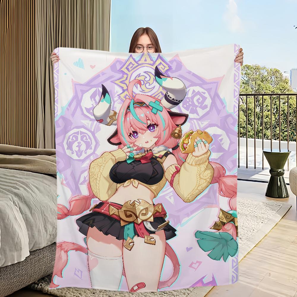 warm comfort soft Varesa plush blanket for sofa living room office NEW bedroom travel Genshin Impact gift single-sided printed