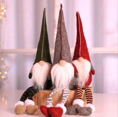 Christmas Gnome Christmas Elf Ornament with Long Legs, Rudolph Figurine - Children's Gift Toy