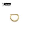 G23 Titanium Piercing 16G/18G 8/10/12mm Nose Ring D Shape Segment Ring Clicke Cartilage Tragus Helix Lip Piercing Body Jewelry