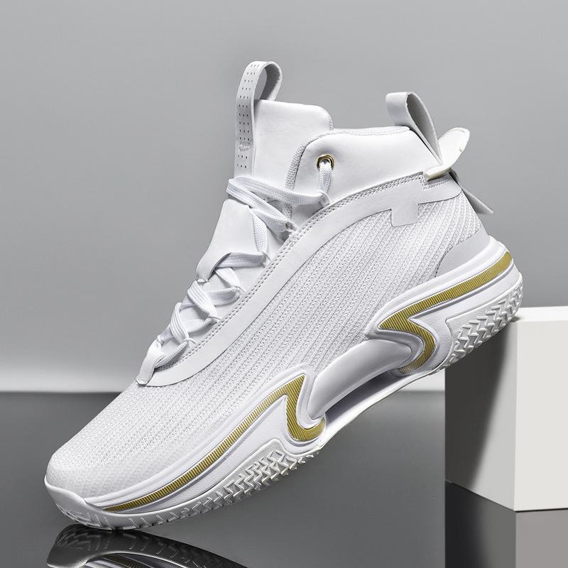 

NAIKEWAY Баскетбольні Кросівки З Кастомним Логотипом Чоловічі Оригінальний Дизайн OEM Ретро Для Вулиці Фактичний Бій Баскетбольний Стиль Спортивне Взуття 39 білий