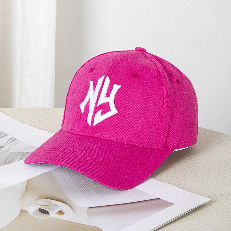 NY Letter Embroidered Duckbill Cap, Spring and Summer Sun Hat, Street Soft Top Baseball Cap, Versatile