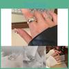 Trendiger verstellbarer offener Ring für Damen Stilvolles minimalistisches Design Geometrischer Kupferschmuck 2022 Schickes Winteraccessoire