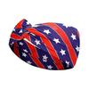 Retro Star Stripe Twisted Sweat Absorbing Yoga Running Headband for Sports and Party Decoration Unisex Stretchy Hair Band