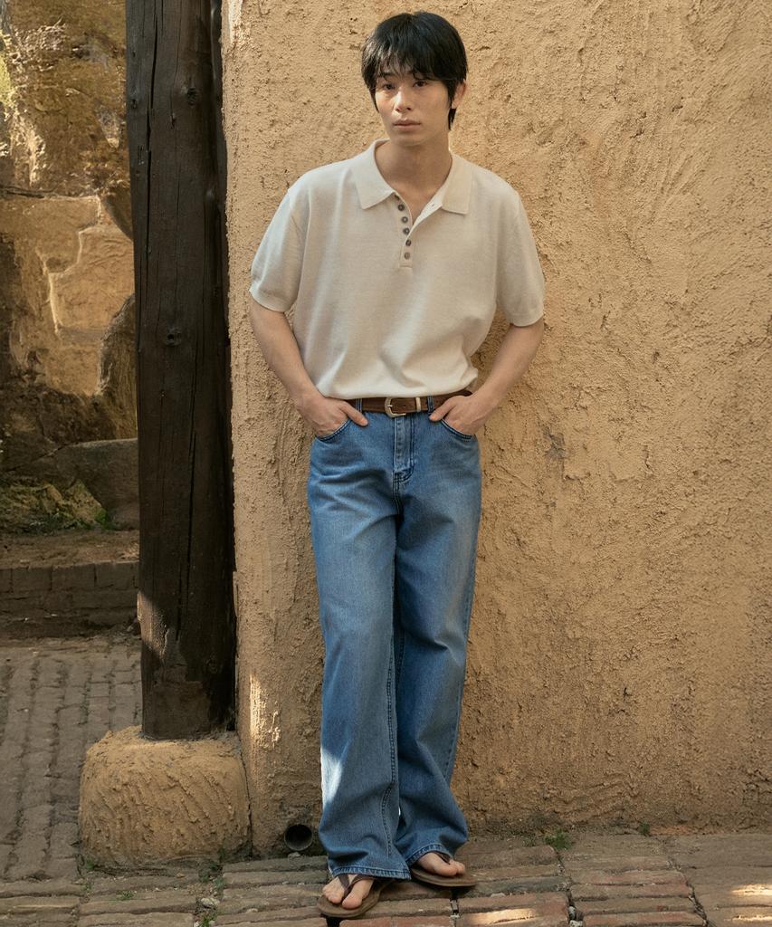 Wednesday Oasis Button Collar Half Knit_Ivory(Wc26Kn50)