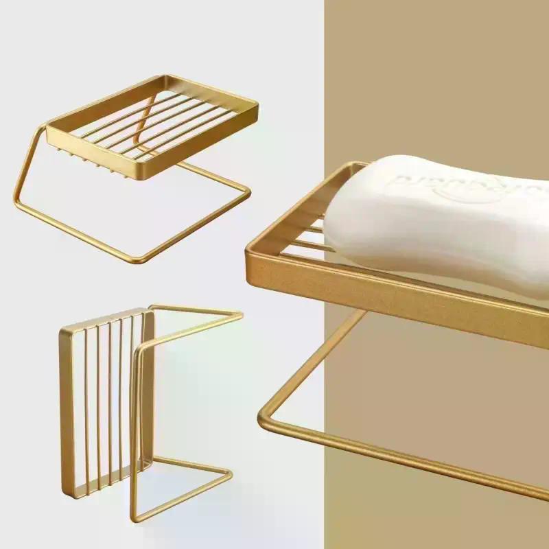 Selbstablassende Edelstahl-Seifenschale für Stückseife Halter Dusche Badezimmer Küchenspüle Minimalistisches Design Funktionale Aufbewahrung