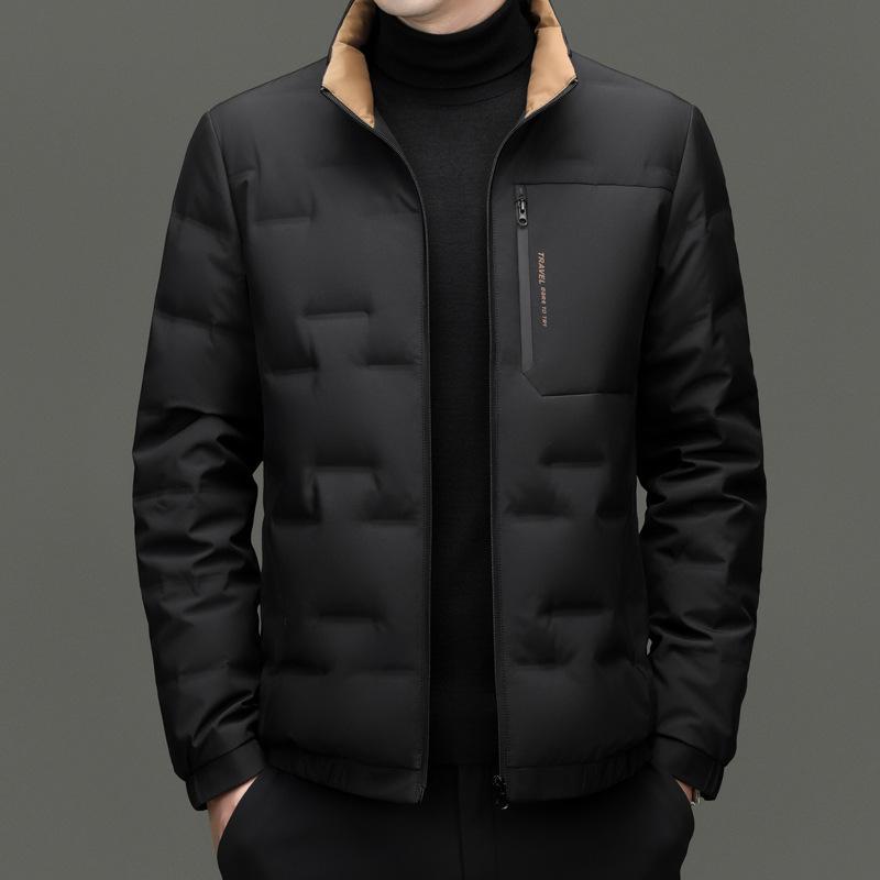 Winter Men'S Young And Middle-Aged Stand-Up Collar Casual Business Comfortable Soft Breathable Down Jacket