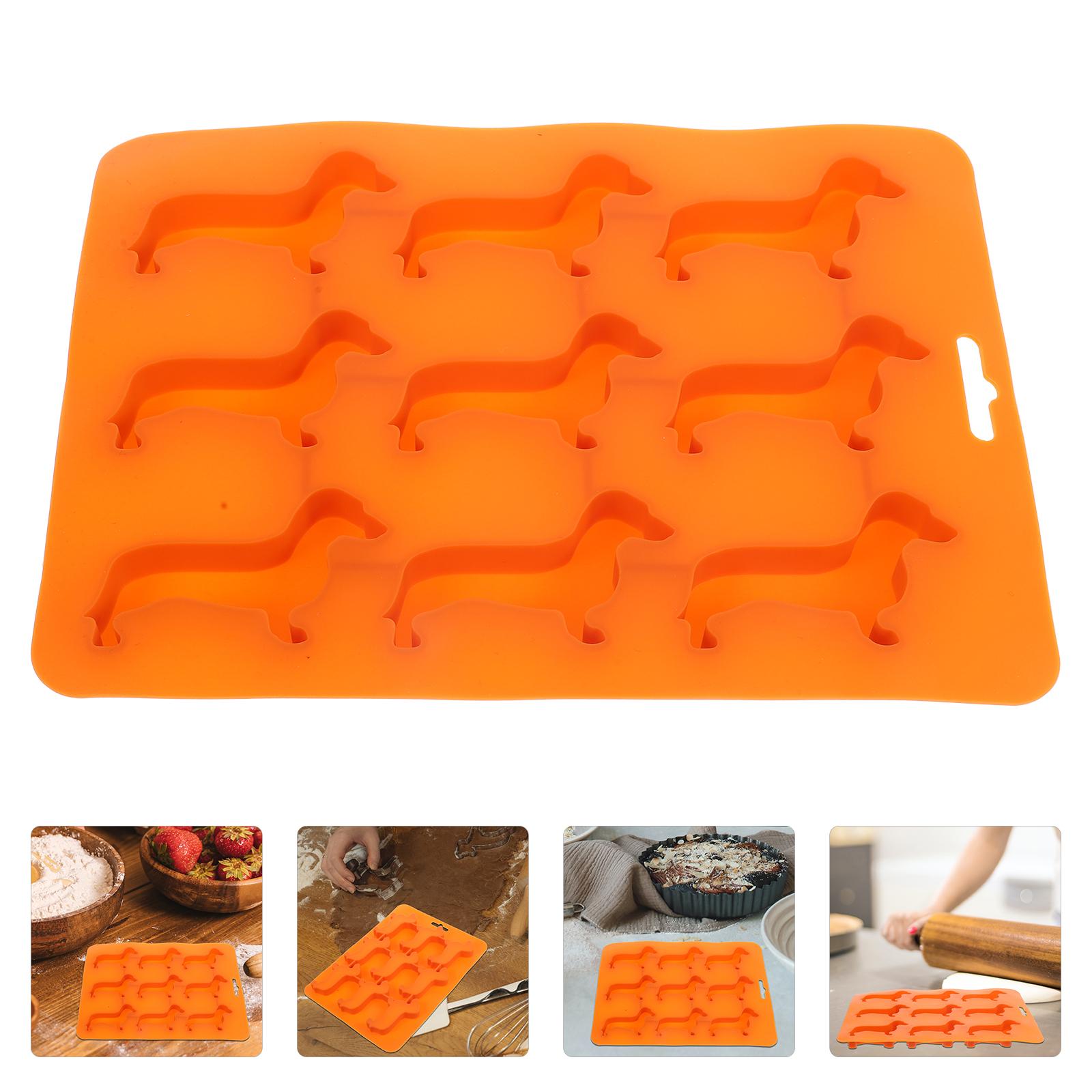 

2 Pcs Puppy Candy Molds Cute Silicone Small Chocolate Silica Gel Making Non-stick
