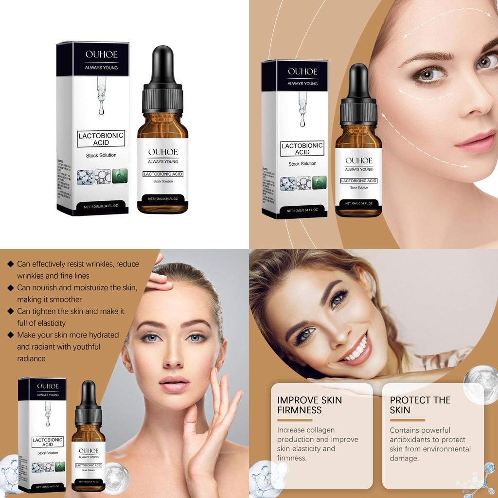 Ouhoe Facial Serum With Lactic Acid For Deep Hydration And Youthful Skin Glow