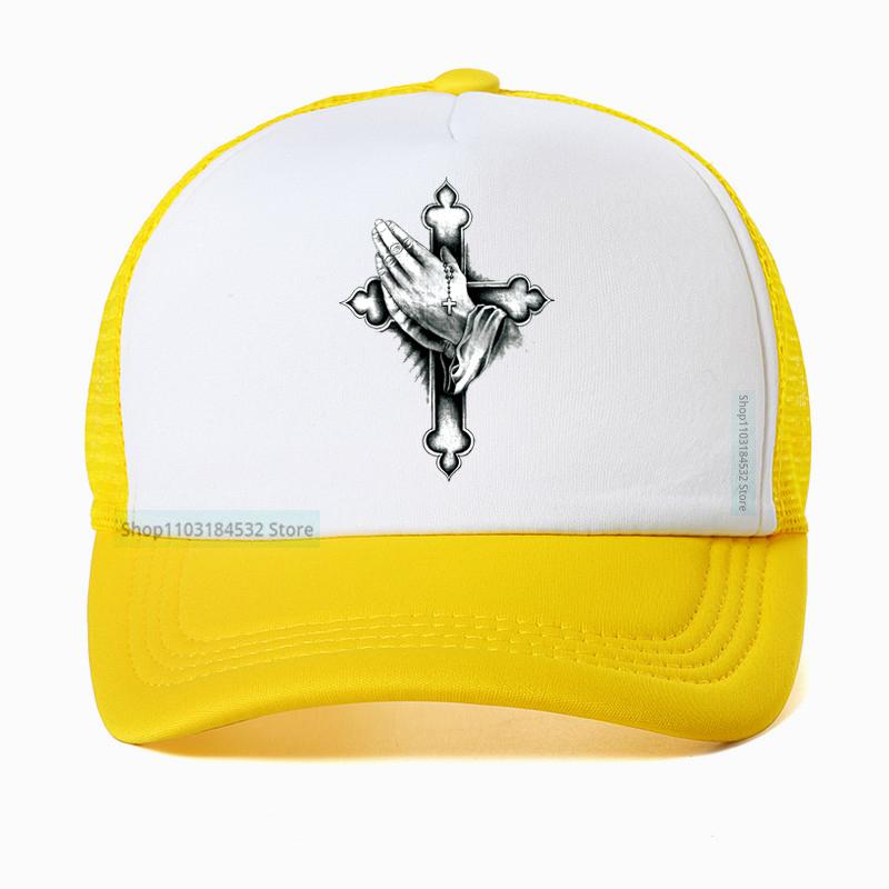 Christelijke Gebed Jezus mesh honkbalpet outdoor casual sport zonneklep zomer verstelbare truckerpetten