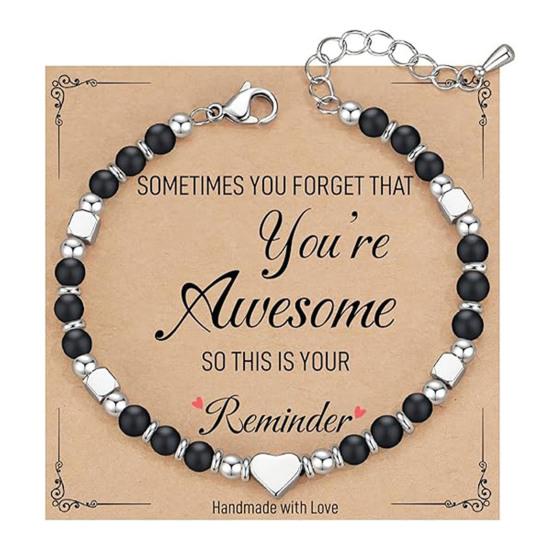 

Women Bracelet Natural Stone Beads Adjustable Length Non-fading Bracelet Wear-Resistant Comfortable Accessories B
