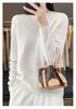 Women's Hollowed-Out Wool Round Neck Sweater - New Style, Loose Fit, Versatile Pullover for Spring and Autumn