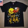 Vintage Snoopy Christmas T-Shirt Gildan Woodstock Santa Sleigh Peanuts Tee