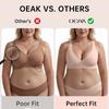 OEAK Damski Bezfiszbinowy Biustonosz T-shirtowy Push-Up z Głębokim Dekoltem V