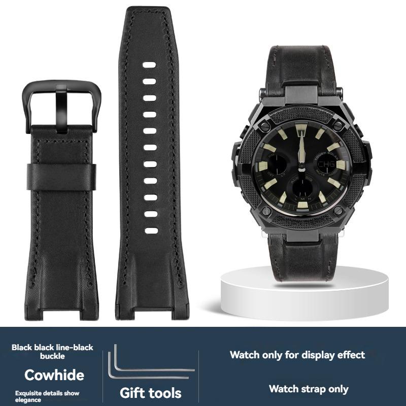 Voor Casio G-SHOCK GST-S130/S110/S120/W130L GST-210/B100/W300 Echt Lederen Horlogeband armband Mannen nylon Horlogeband 26mm