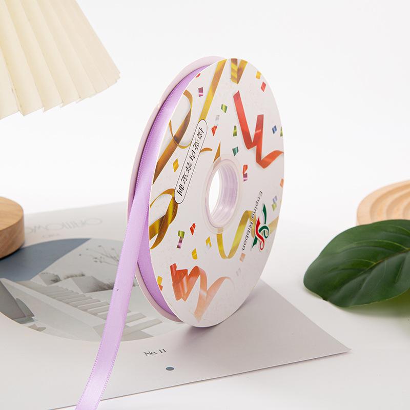 1cm Einfarbiges Doppelseitiges Band für Basteln Hochzeitsdekorationen DIY Ripsbänder Schleife Geschenke Kartenverpackung 100 Yards/Rolle