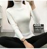 Winter Knitted Jumper Tops Turtleneck Pullovers Casual Sweaters Women Shirt Tight Red Wine Sweater