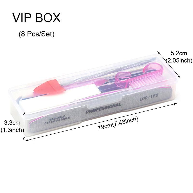 8Pcs Nail File Kit 100/180 Grit Nail Buffer Professional Manicure Pedicure Tools Nail Extension Cuticle Care Set