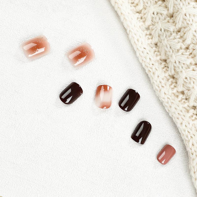 Wear Nail Art Patch Strong Tea Coffee Nail Patch White Fake Nail Art Wear Nail Nails