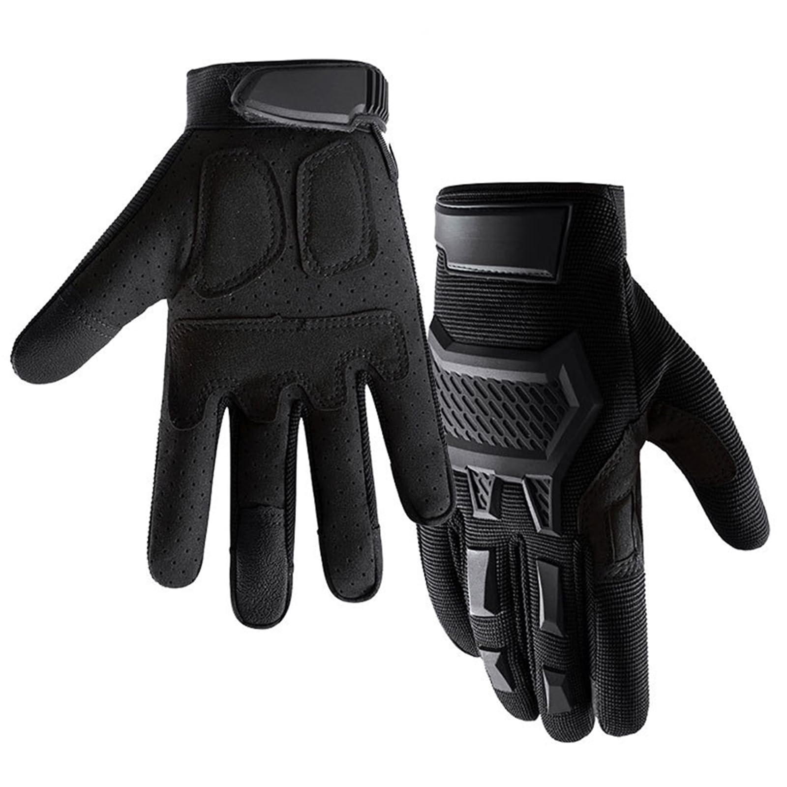 

Motorcycle Smartphone Tactical Gloves for Outdoor and and Winter Gloves, Abrasion-Resistant, Shock-Absorbent, Compatible, Breathable, Sweat-Wicking,