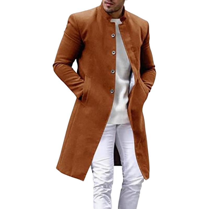 

2023 European & American Men s Woolen Trench Coat - Large Size, Thickened, Best Seller XL