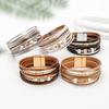 Multilayer Leather Bracelet for Women Boho Wide Wrap Bangle Jewelry Gifts