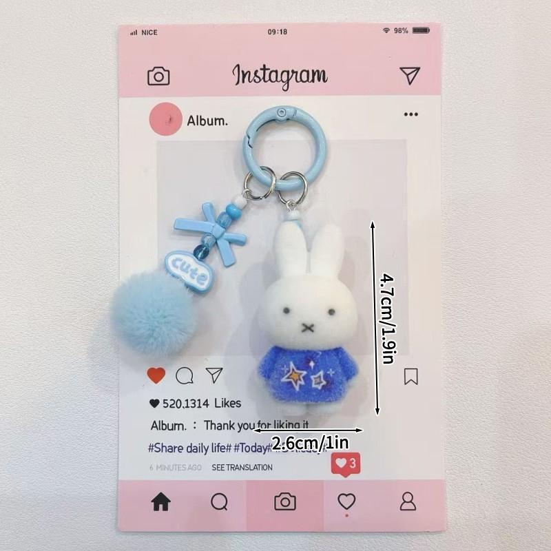 Portachiavi Miffy per Borse Portachiavi Miffy Portachiavi Floccati Accessori Giocattoli Miffy Carini Regalo per la Festa dei Bambini
