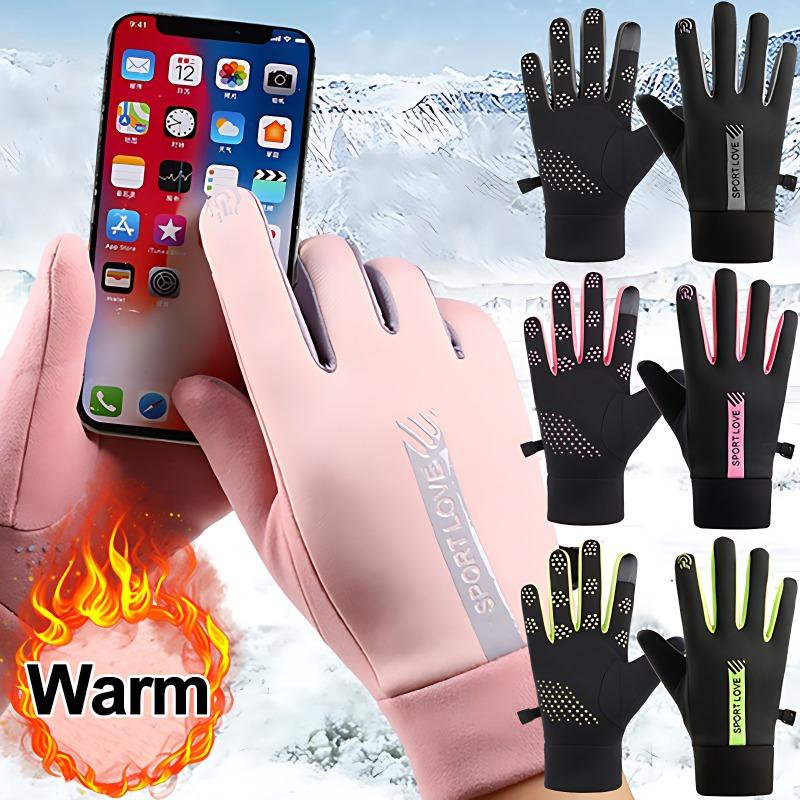 Outdoor Waterproof Touchscreen Gloves for Men Women Winter Sports Riding Windproof Non-Slip Thermal Full Finger Gloves