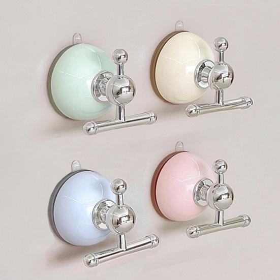 Yousheng Suction Cup Hook Reinforced Suction Cup Base Easy Installation Removable Suction Hanger Heavy-Duty Support Hook