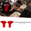 Red Gear Shift Knob Handle Panel Decor Cover Trim for Jeep Grand Cherokee 14-15