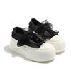 - Lace thick-soled Velcro hollow board shoes 5cm organza atmosphere versatile height-increasing casual shoes