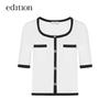 Women's Vintage U-Neck Knit Short Sleeve Top
