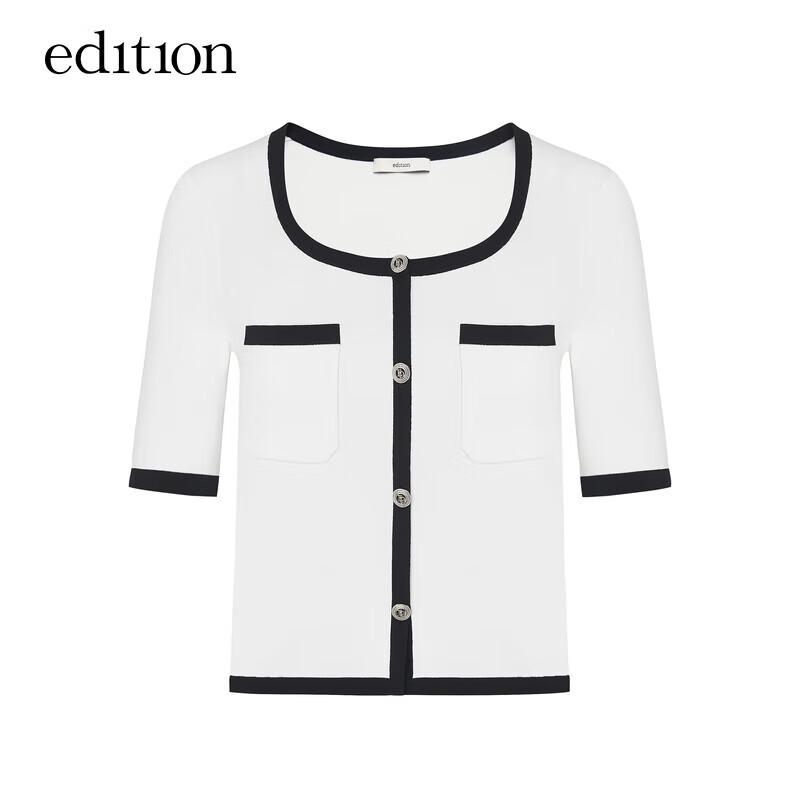 Women's Vintage U-Neck Knit Short Sleeve Top