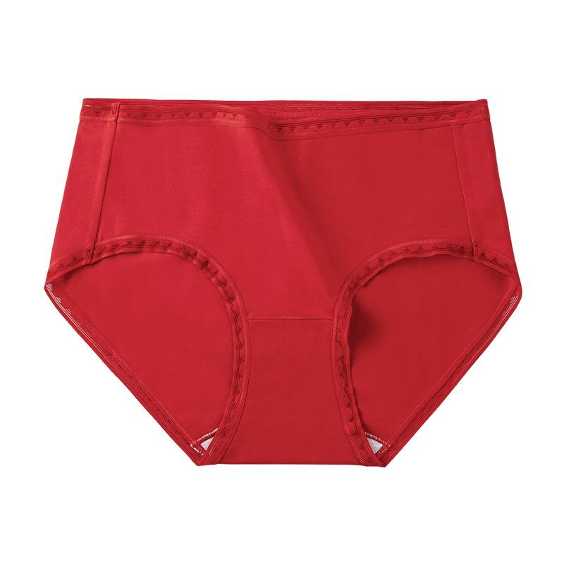 

Красное нижнее белье, хлопковое дышащее нижнее белье, антибактериальное, удобное нижнее белье со средней посадкой, модные женские треугольные брюки XL
