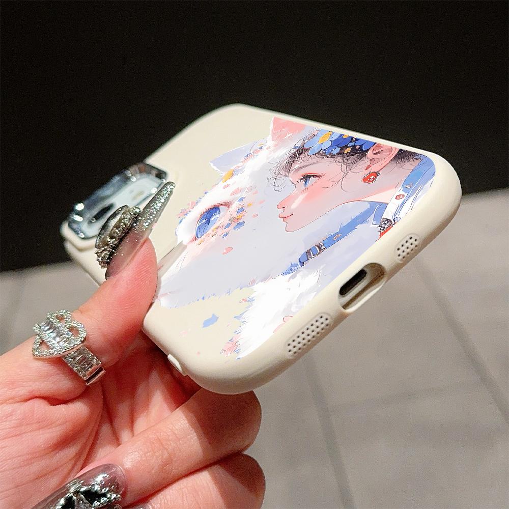 Jednobarevný stříbrný okraj čočky měkký tekutý silikon nárazuvzdorný obal na telefon pro iPhone Samsung Huawei Honor Xiaomi Redmi OPPO Realme Vivo Infinix Tecno