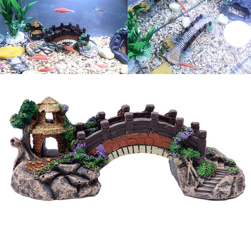 Aquarium Deko Set: Künstliche Felsbrücke & Felslandschaft für Aquariengestaltung