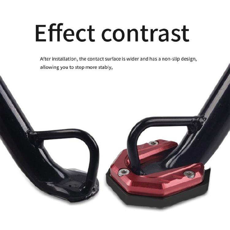 Motorcycle Side Stand Footrest Stabilizers Plate Aluminum Anti Collapse Designs Kickstand Base for Enhanced Ground Grip