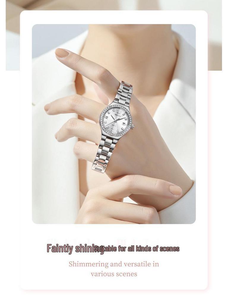 OLEVS Ladies' Diamond Luminous Waterproof Quartz Watch