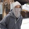 Drawstring 3-in-1 Winter Cycling Hat Multifunctional Winter Balaclava Ski Windproof Cap Outdoor