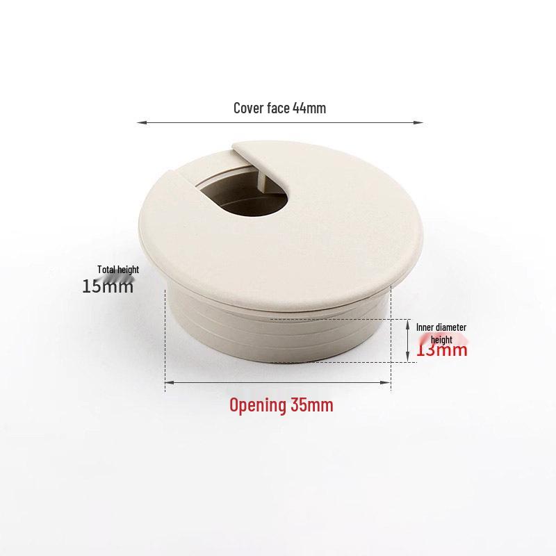 Round Desktop Cable Organizer & Decoration Ring – Cable Hole Cover & Wiring Outlet Seal